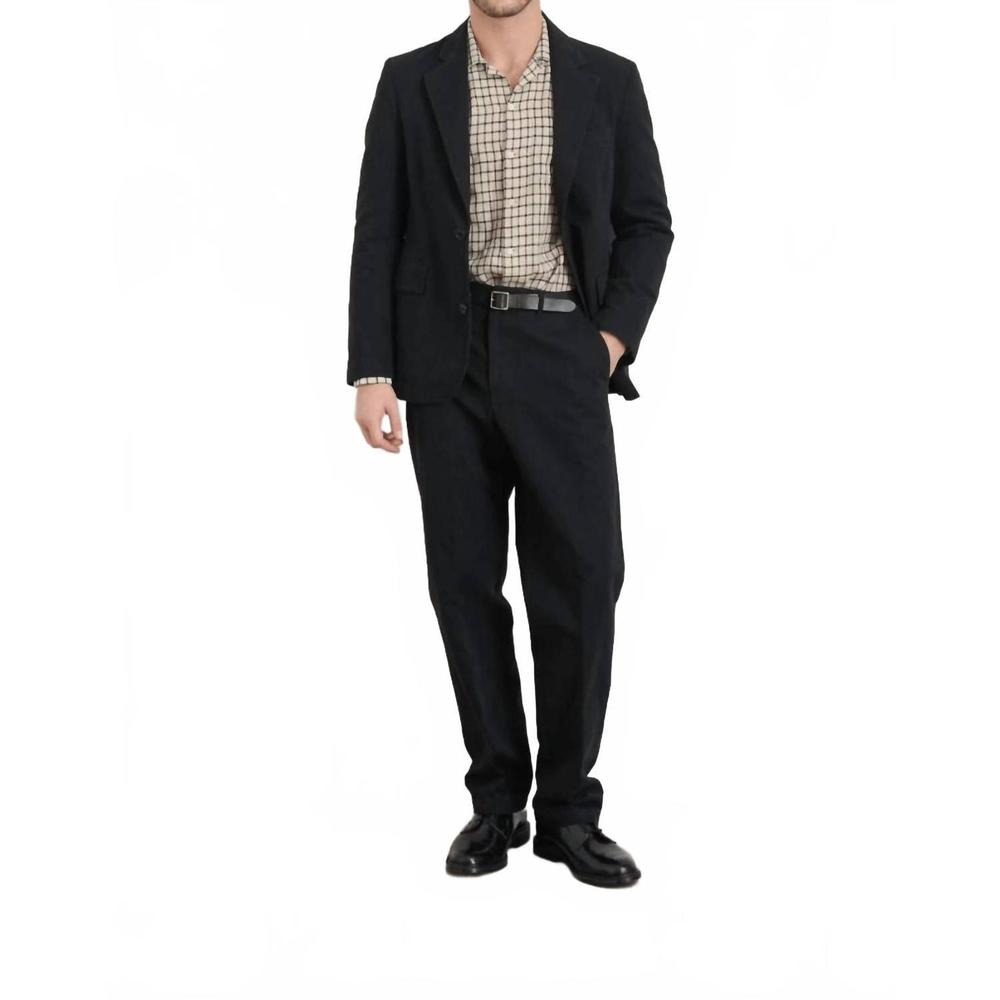 NEW ALEX MILL cooper cotton linen blazer in black
